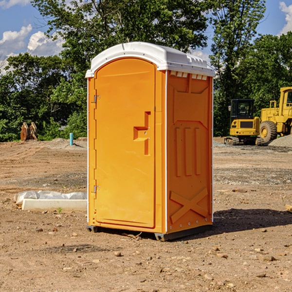 how often are the portable toilets cleaned and serviced during a rental period in Alpine Village California